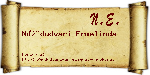 Nádudvari Ermelinda névjegykártya